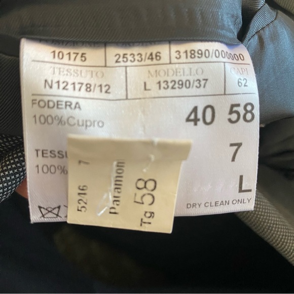 Canali Recent Tag 2 button men's sports coat Jacket 44R Made in Italy 2 Vents - Picture 5 of 7